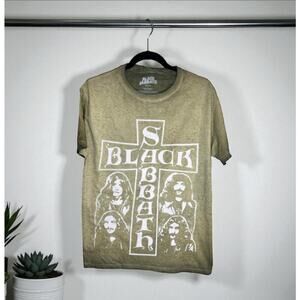 Black Sabbath Cotton Short Sleeve Crew Neck Graphic T-Shirt Green Men's M NWT